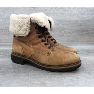 Vintage Hooper Womens Brown Leather Lace Up After Ski Boots Size EU 39